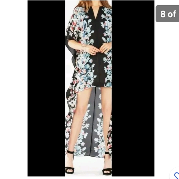 GORGEOUS BCBGMAXAZRIA DAMEKA HI LOW KAFTAN DRESS XS/S - Picture 8 of 12